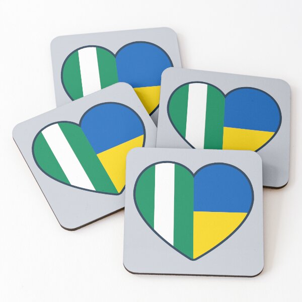 Item preview, Nigeria Ukraine | 2 Nations 1 Heart designed and sold by sublimesun.