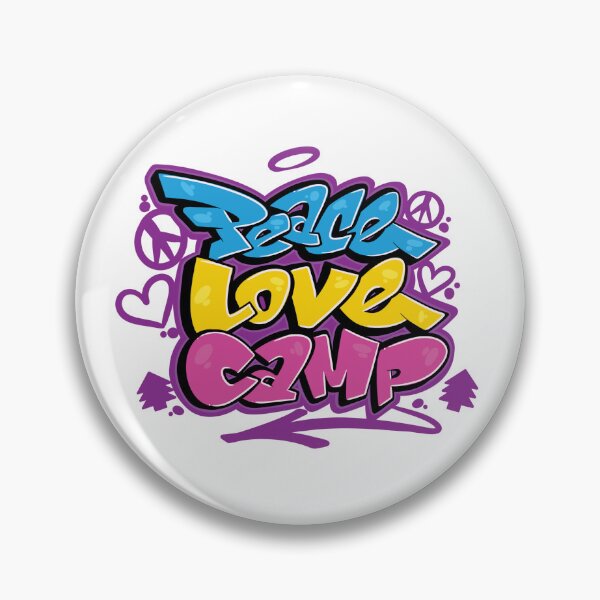 Item preview, PEACE LOVE CAMP HAND LETTERED GRAFFITI designed and sold by KUSTOM CAMP CREATIVES.