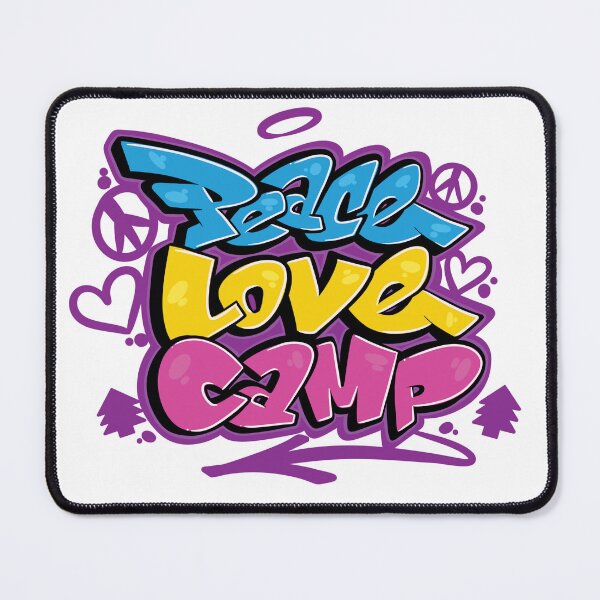 Item preview, PEACE LOVE CAMP HAND LETTERED GRAFFITI designed and sold by KUSTOM CAMP CREATIVES.