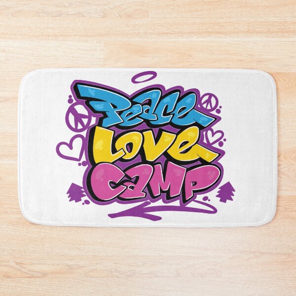 Item preview, PEACE LOVE CAMP HAND LETTERED GRAFFITI designed and sold by KUSTOM CAMP CREATIVES.
