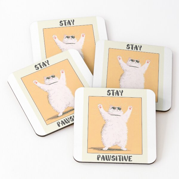 Item preview, Stay Pawsitive Cat designed and sold by walkersnopi.