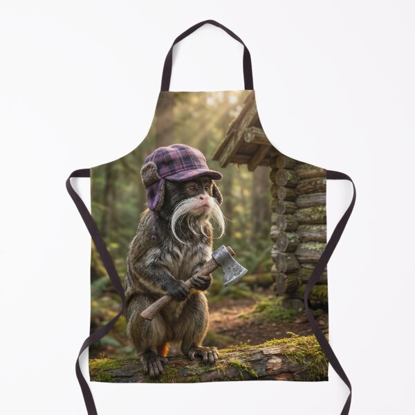 Item preview, Emperor Tamarin Monkey Lumberjack Tames the Wilderness designed and sold by Tridentulus.