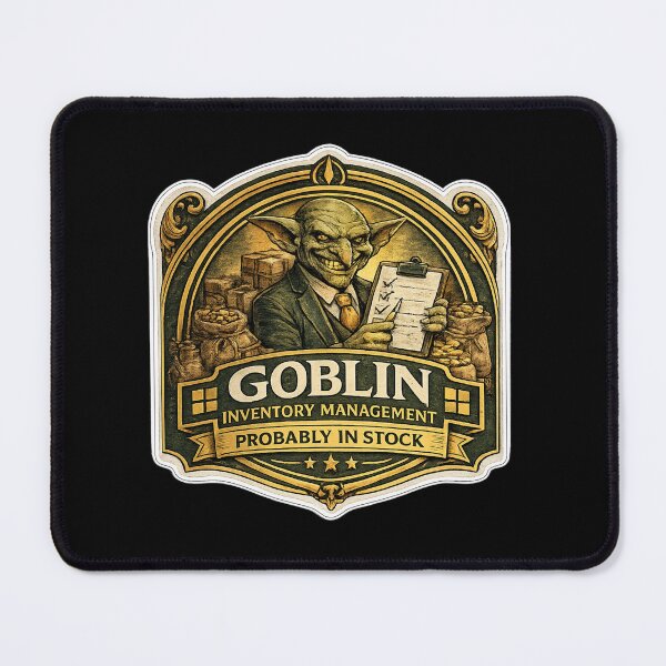 Item preview, Goblin Inventory Management | Probably In Stock | Funny Fantasy Corporate Parody Design designed and sold by MrDev.