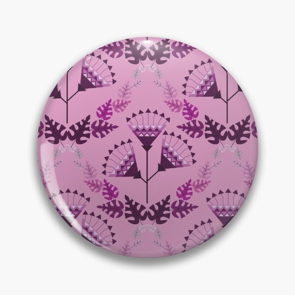 Item preview, Purple Folk Botanical Seamless Pattern designed and sold by PowerAntShop.
