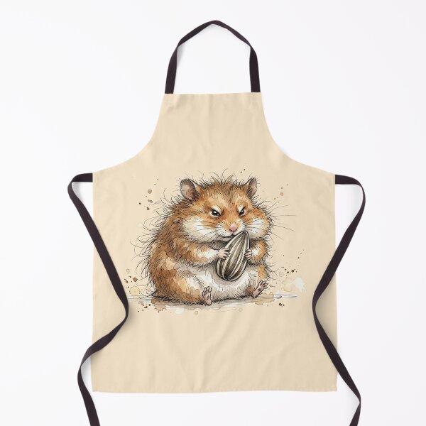 Item preview, Cute Angry Hamster Glaring with Sunflower Seed Art designed and sold by BreezifyDesignStudio.