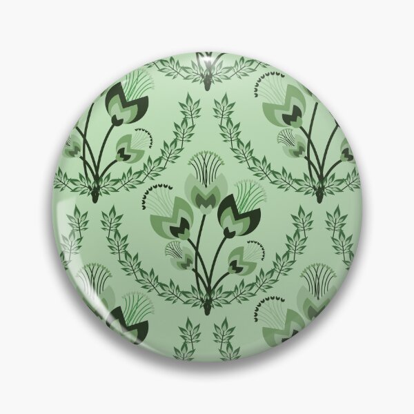 Item preview, Green Scandinavian Floral Seamless Pattern designed and sold by PowerAntShop.