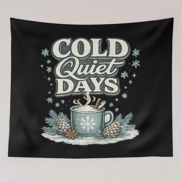 Item preview, Cold Quiet Days Hoodie – Cozy Winter Streetwear Graphic Tee for Slow Living and Winter Aesthetic Lovers designed and sold by PhylonBoxx.