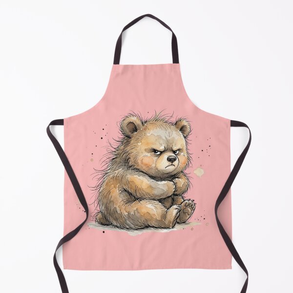 Item preview, Cute Grumpy Baby Bear Sitting and Frowning Art designed and sold by BreezifyDesignStudio.