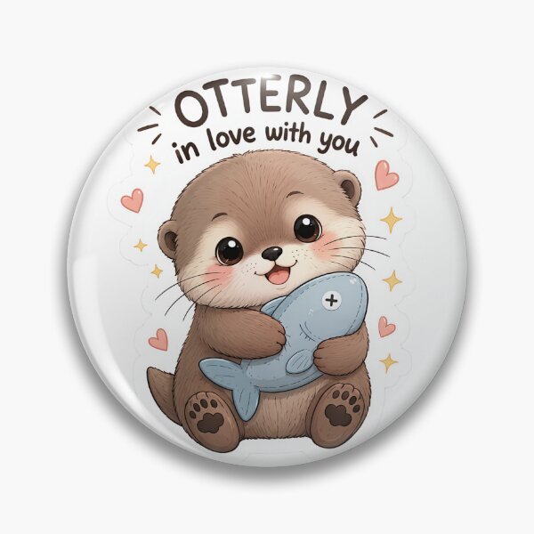 Item preview, Otterly In Love With You Cute Otter Sticker | Kawaii Animal designed and sold by Mohitt09.