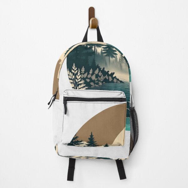 Item preview, Moonlit Forest Lake Landscape | Minimal Nature Illustration designed and sold by GalleryPeak.