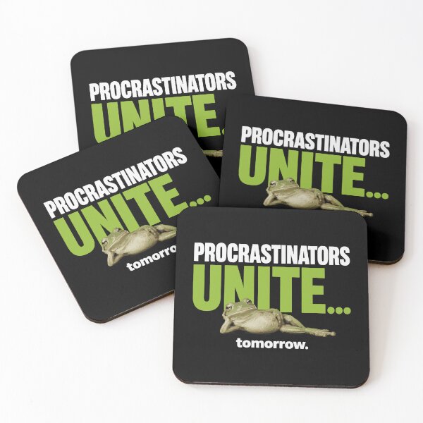 Item preview, Procrastinators UNITE... tomorrow. - For dark color tees designed and sold by ShirtRemarks.