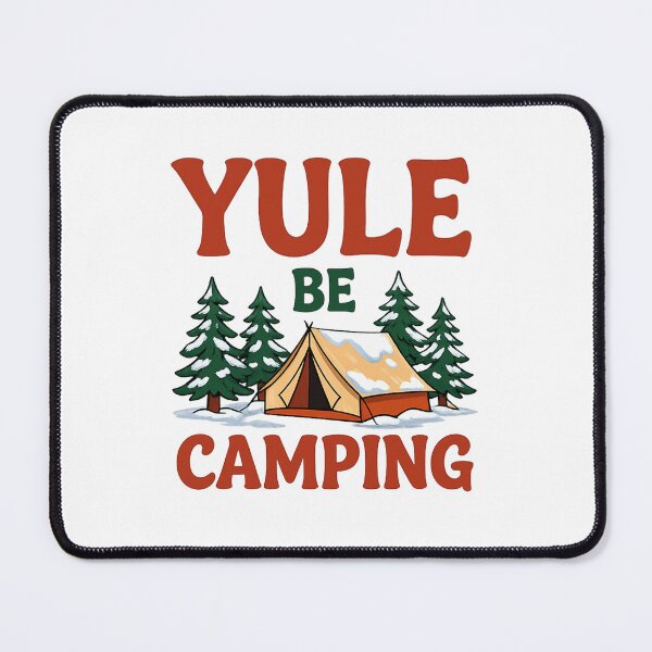 Item preview, yule be camping winter tent scene designed and sold by LuloCreative.