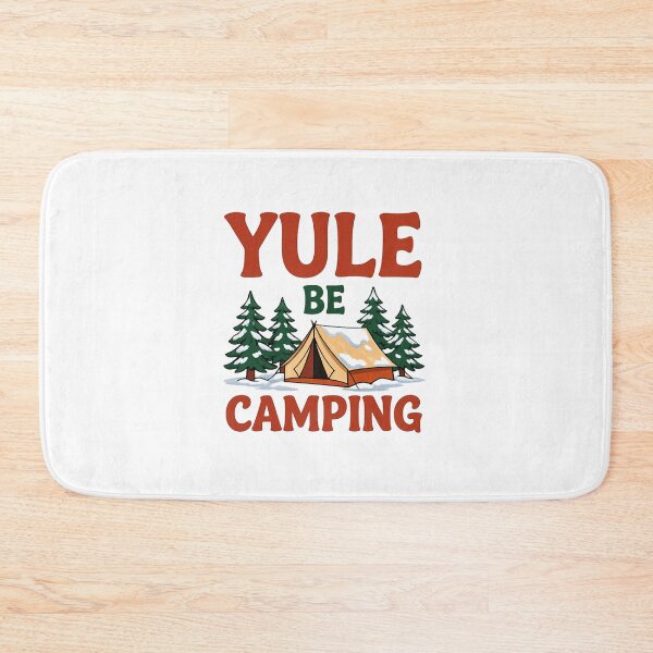 Item preview, yule be camping winter tent scene designed and sold by LuloCreative.