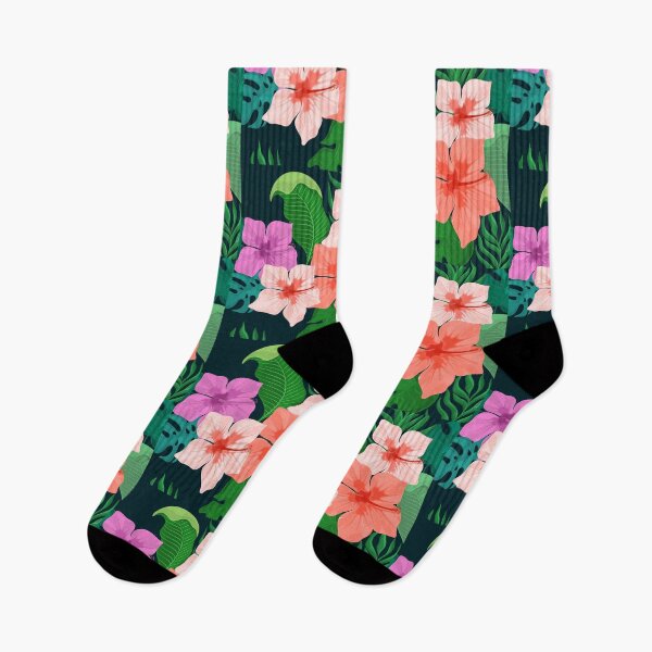 Item preview, Tropical Peach Pink Hues Floral And Leaves Design designed and sold by DEC02.