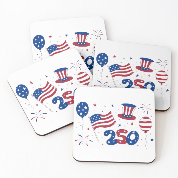 Item preview, America 250 Years. Cute Doodle Print. USA Independence Day Celebration designed and sold by AnnaVioletStore.