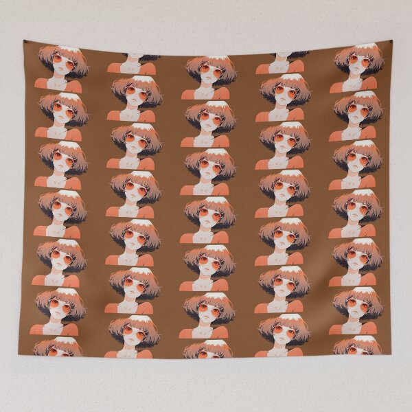Item preview, Retro Anime Girl with Orange Sunglasses – Aesthetic Manga Portrait designed and sold by KiraChie.