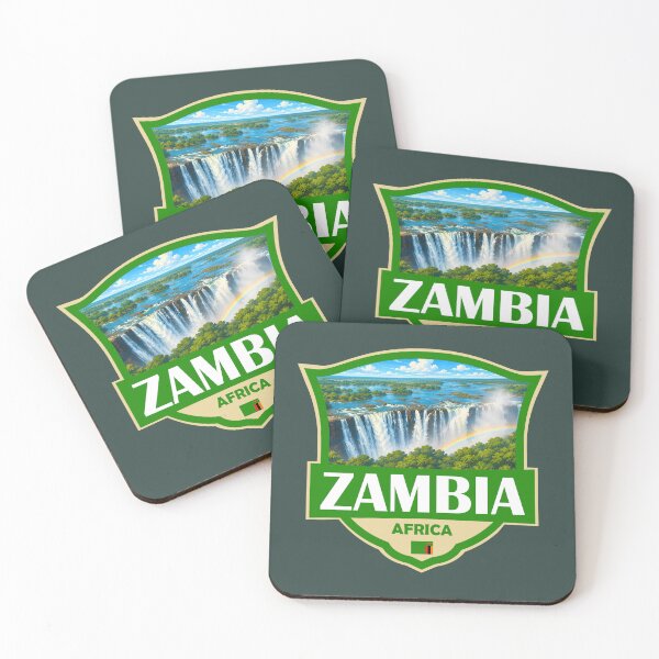 Item preview, Zambia Illustration Retro Badge designed and sold by KrisSidDesigns.