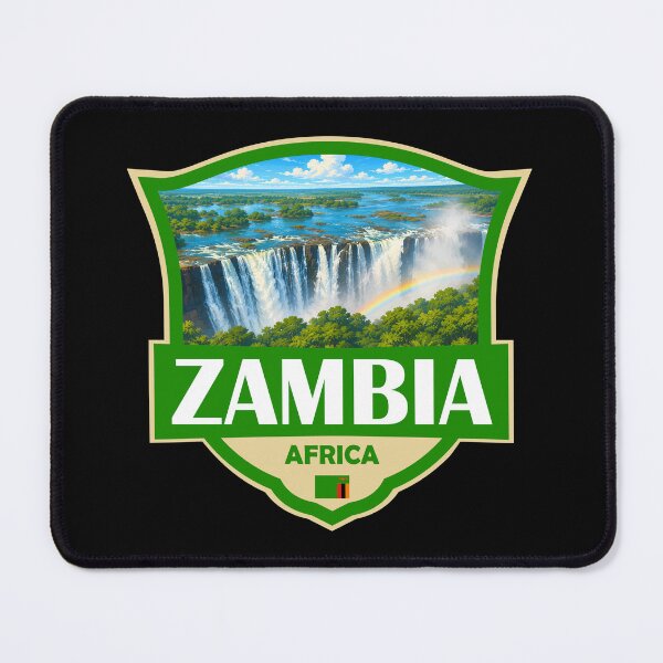 Item preview, Zambia Illustration Retro Badge designed and sold by KrisSidDesigns.