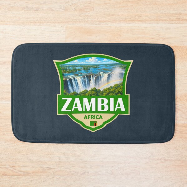 Item preview, Zambia Illustration Retro Badge designed and sold by KrisSidDesigns.