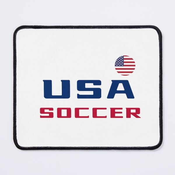 Item preview, USA Soccer T-Shirt with Flag – Blue & Red Text – World Cup 2026 American Fan Tee | Uncle Jichuan designed and sold by Uncle-Jichuan.