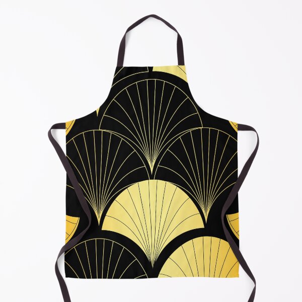 Item preview, Asian Art Deco Gold-Hues Gradient Fan Pattern designed and sold by DEC02.