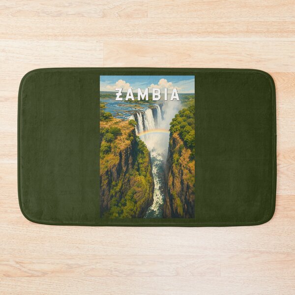 Item preview, Zambia Illustration Travel Art Vintage designed and sold by KrisSidDesigns.
