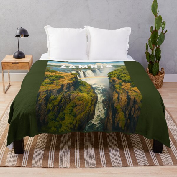 Item preview, Zambia Illustration Travel Art Vintage designed and sold by KrisSidDesigns.