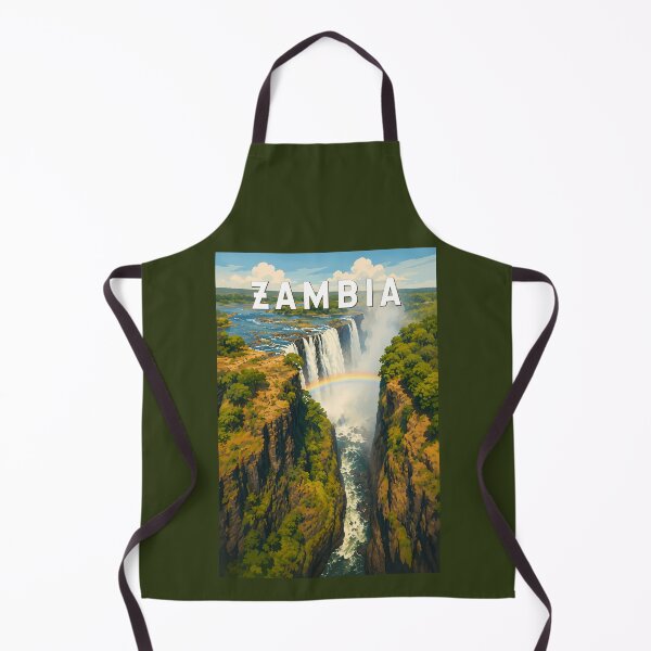 Item preview, Zambia Illustration Travel Art Vintage designed and sold by KrisSidDesigns.