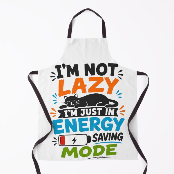 Item preview, I'm Not Lazy, I'm Just in Energy Saving Mode - Lazy Cat - For White or Light Colors designed and sold by ShirtRemarks.