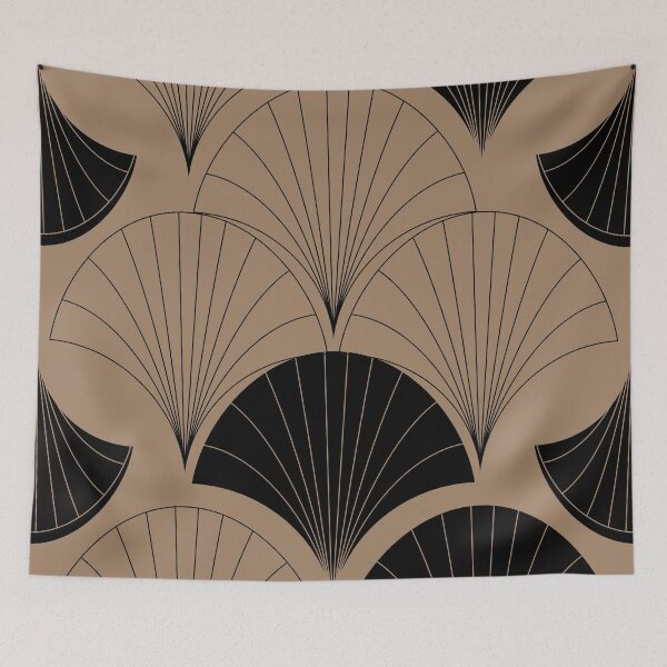 Item preview, Art Deco Clay-Colored and Black Abstract Pattern designed and sold by DEC02.