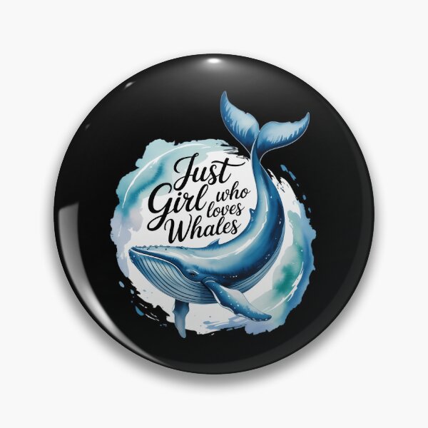 Item preview, Just a Girl who love whales. Watercolor sea ocean party. designed and sold by SapfireStuArt.