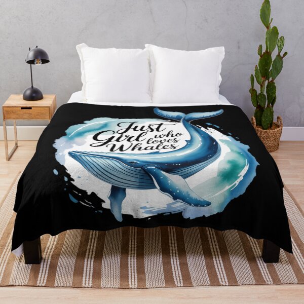 Item preview, Just a Girl who love whales. Watercolor sea ocean party. designed and sold by SapfireStuArt.