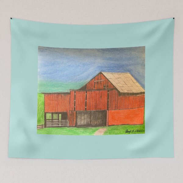 Item preview, Old red barn designed and sold by Haxson37art.
