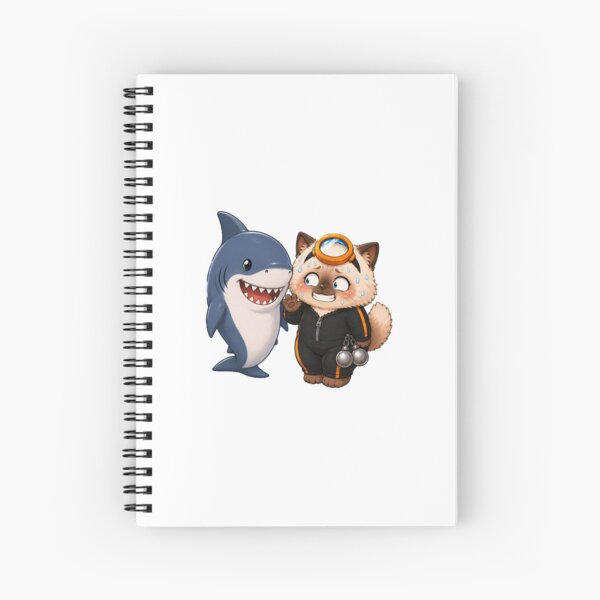 Item preview, KOREA HAENAM - Cute Chibi Ragdoll Cat Nervous Shark Sticker designed and sold by KOREA-HAENAM.