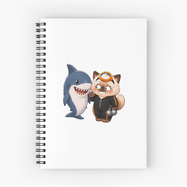 Item preview, KOREA HAENAM - Cute Chibi Ragdoll Cat Nervous Shark Sticker designed and sold by KOREA-HAENAM.