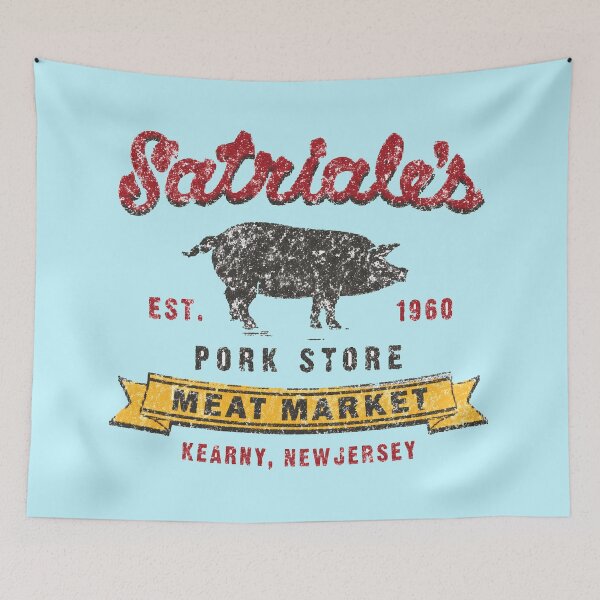 Artikelvorschau, Satriales Vintage-Fleischmarkt-Logo entworfen und verkauft von NoThoughtsCat.