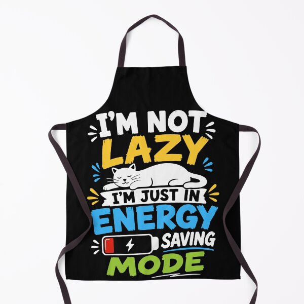 Item preview, I'm Not Lazy, I'm Just in Energy Saving Mode - Lazy Cat - For Black or Dark Colors designed and sold by ShirtRemarks.