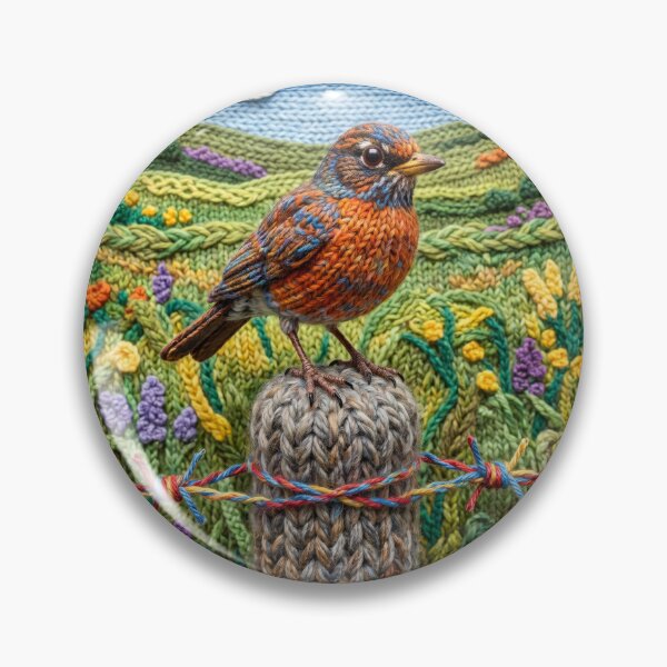 Item preview, Yarn Robin on a Yarn Fencepost designed and sold by Tridentulus.