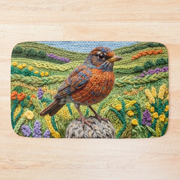 Item preview, Yarn Robin on a Yarn Fencepost designed and sold by Tridentulus.