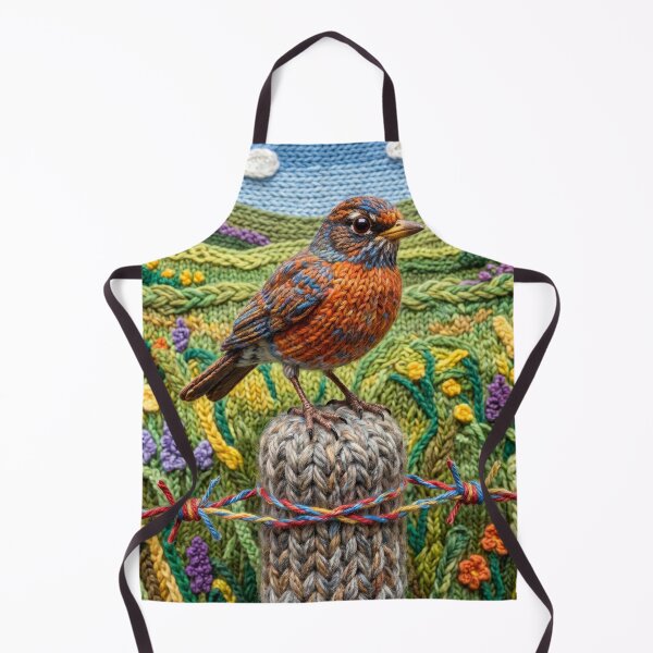 Item preview, Yarn Robin on a Yarn Fencepost designed and sold by Tridentulus.
