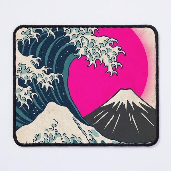 Item preview, Japanese Wave Mountain Sunset Art designed and sold by gopurartwork69.