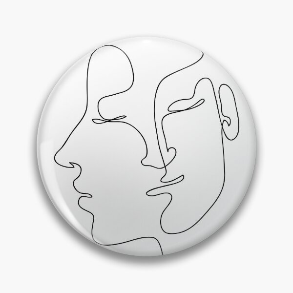 Item preview, couple face line art designed and sold by FloFlo8468.