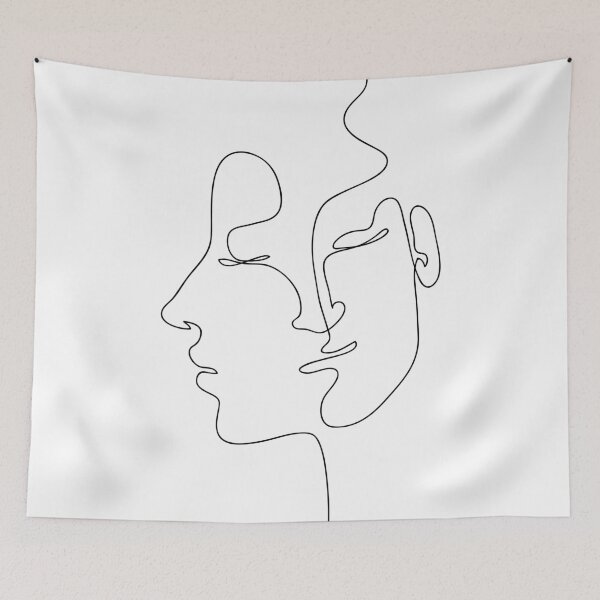 Item preview, couple face line art designed and sold by FloFlo8468.