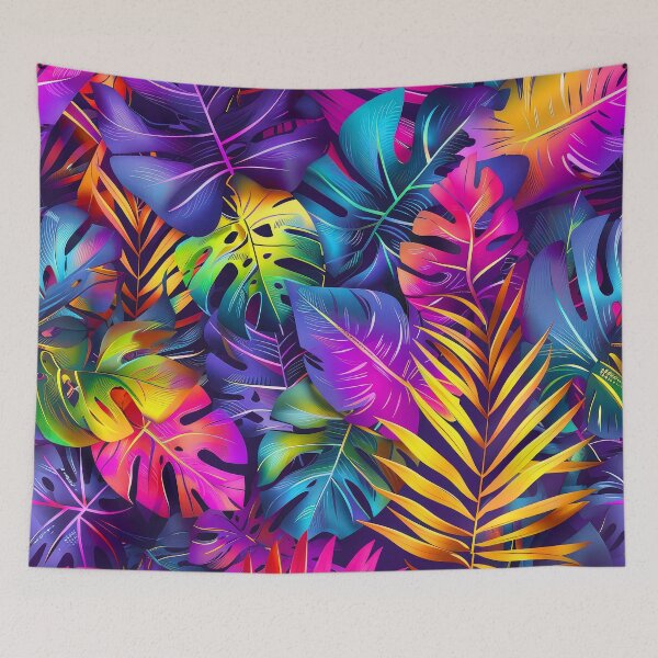 Item preview, Tropical Fantasy Palm Leaves In Neon-Colored Hues  designed and sold by DEC02.