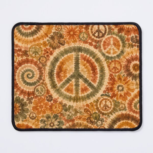 Item preview, Earth Tone Peace Sign Tie Dye Bohemian Hippie designed and sold by PinUpPizzazz.