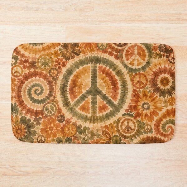 Item preview, Earth Tone Peace Sign Tie Dye Bohemian Hippie designed and sold by PinUpPizzazz.