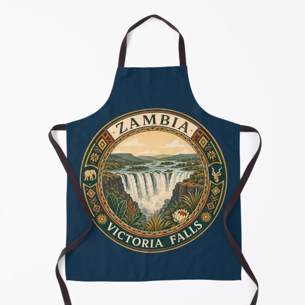 Item preview, Zambia Illustration Travel Art Badge designed and sold by KrisSidDesigns.