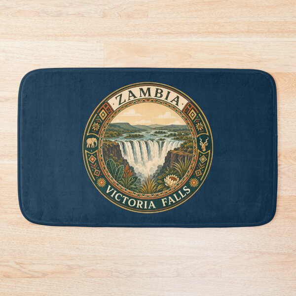 Item preview, Zambia Illustration Travel Art Badge designed and sold by KrisSidDesigns.