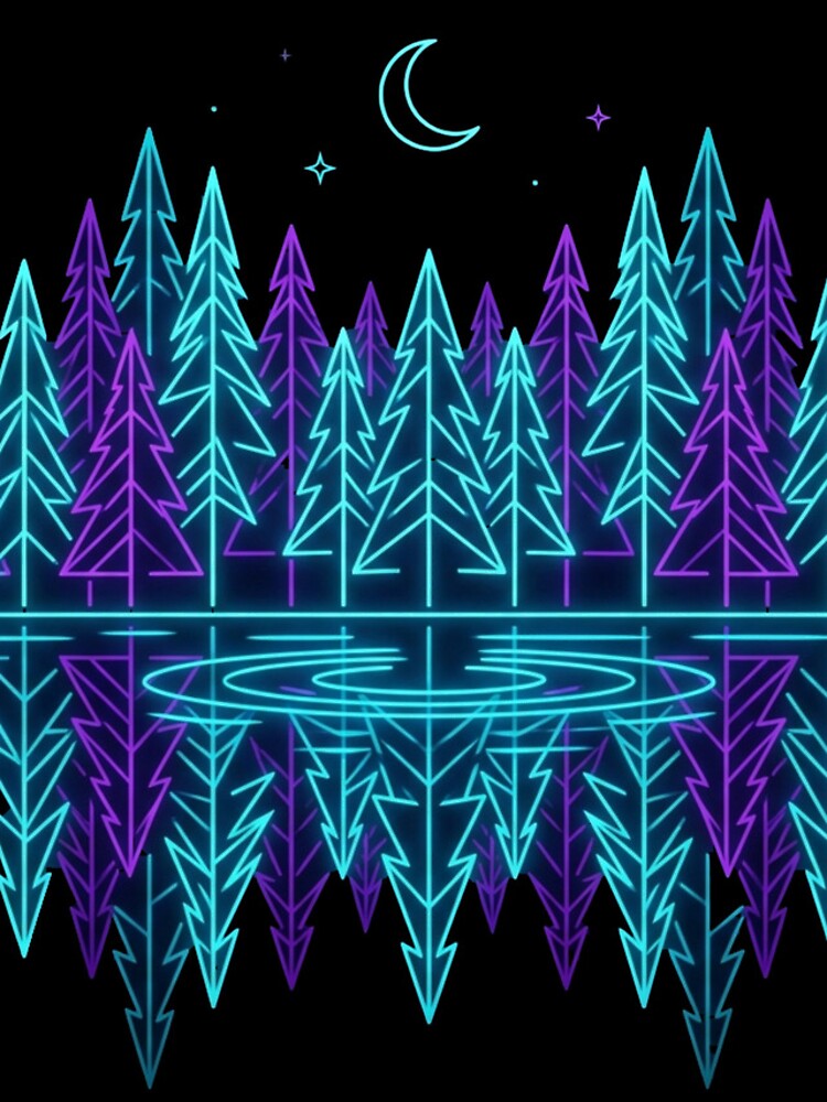 Thumbnail 5 of 5, iPhone Case, Neon Forest designed and sold by Stickersdevelop.