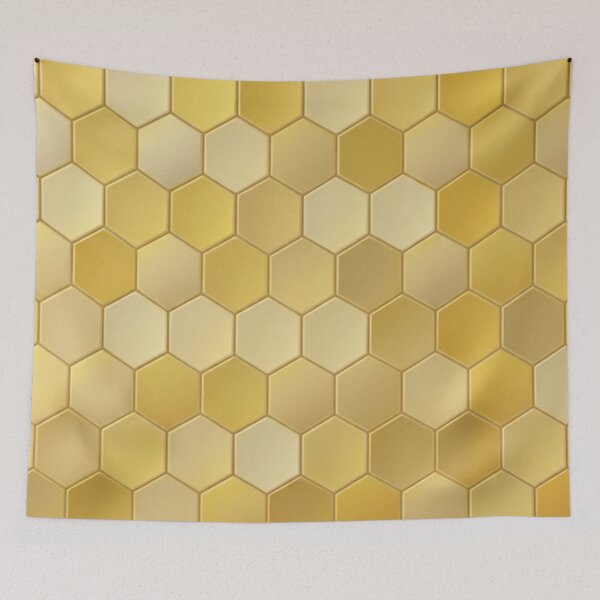 Item preview, Gold Honeycomb Geometric Seamless Pattern - Hexagon Abstract Background designed and sold by FashioonTrends.